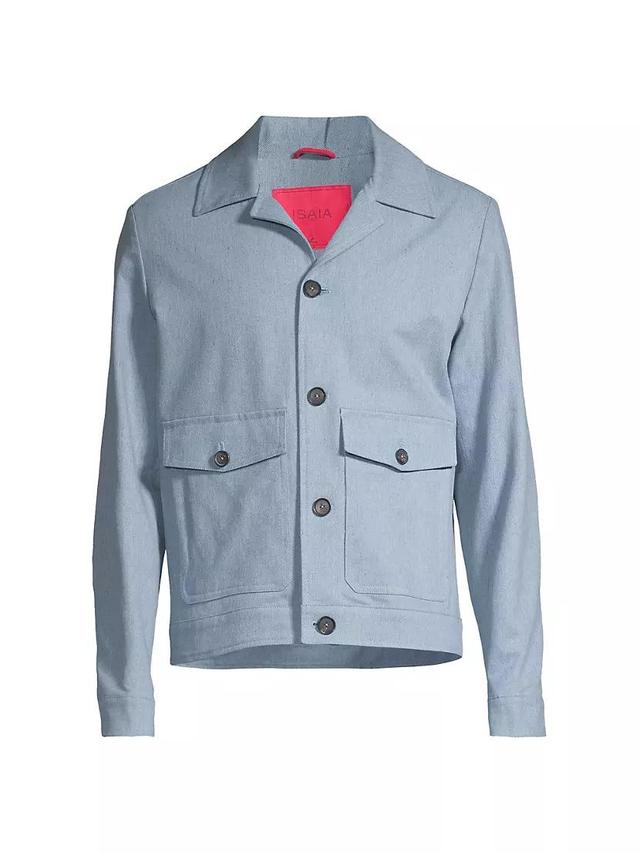 Chambray Cotton Jacket Product Image