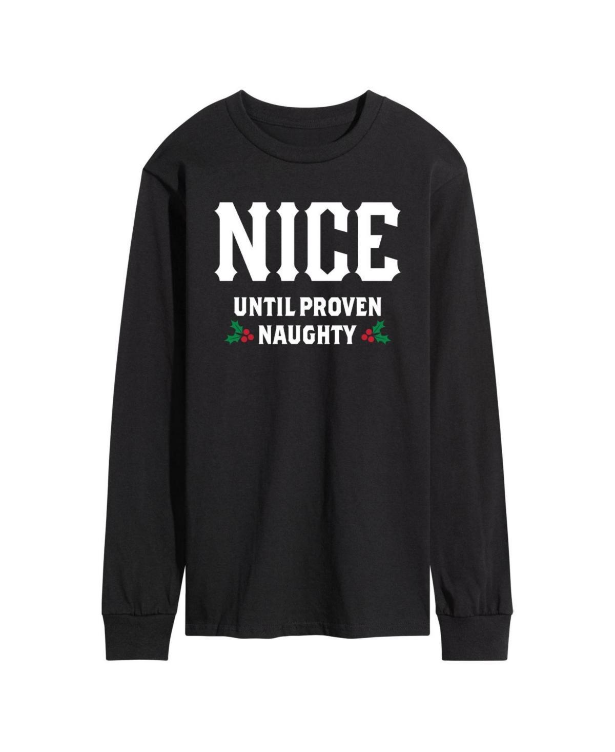 Mens Nice Until Proven Naughty Long Sleeve Black Product Image