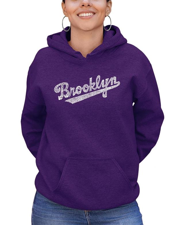 Womens Hooded Word Art Brooklyn Neighborhoods Sweatshirt Top Product Image