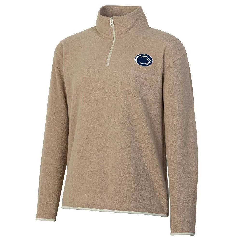 NCAA Kansas Jayhawks Womens 1/4 Zip Sand Fleece Sweatshirt Product Image