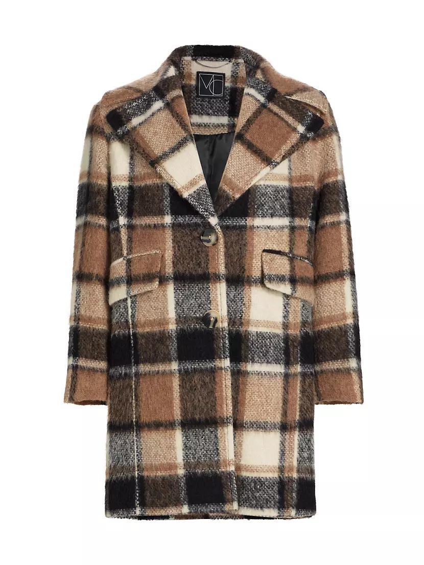 Izzy Plaid Cocoon Coat Product Image