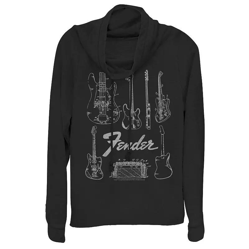 Juniors Fender Guitars & Amp Cowlneck Graphic Lightweight Long Sleeve, Girls product image