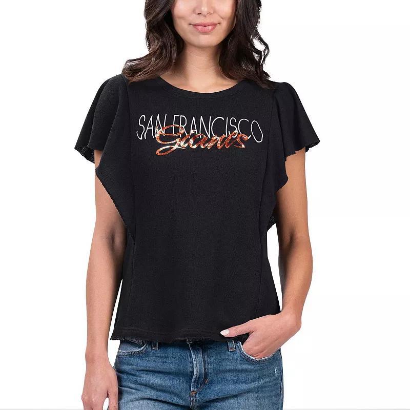 Womens G-iii 4Her by Carl Banks Black San Francisco Giants Crowd Wave T-shirt Product Image