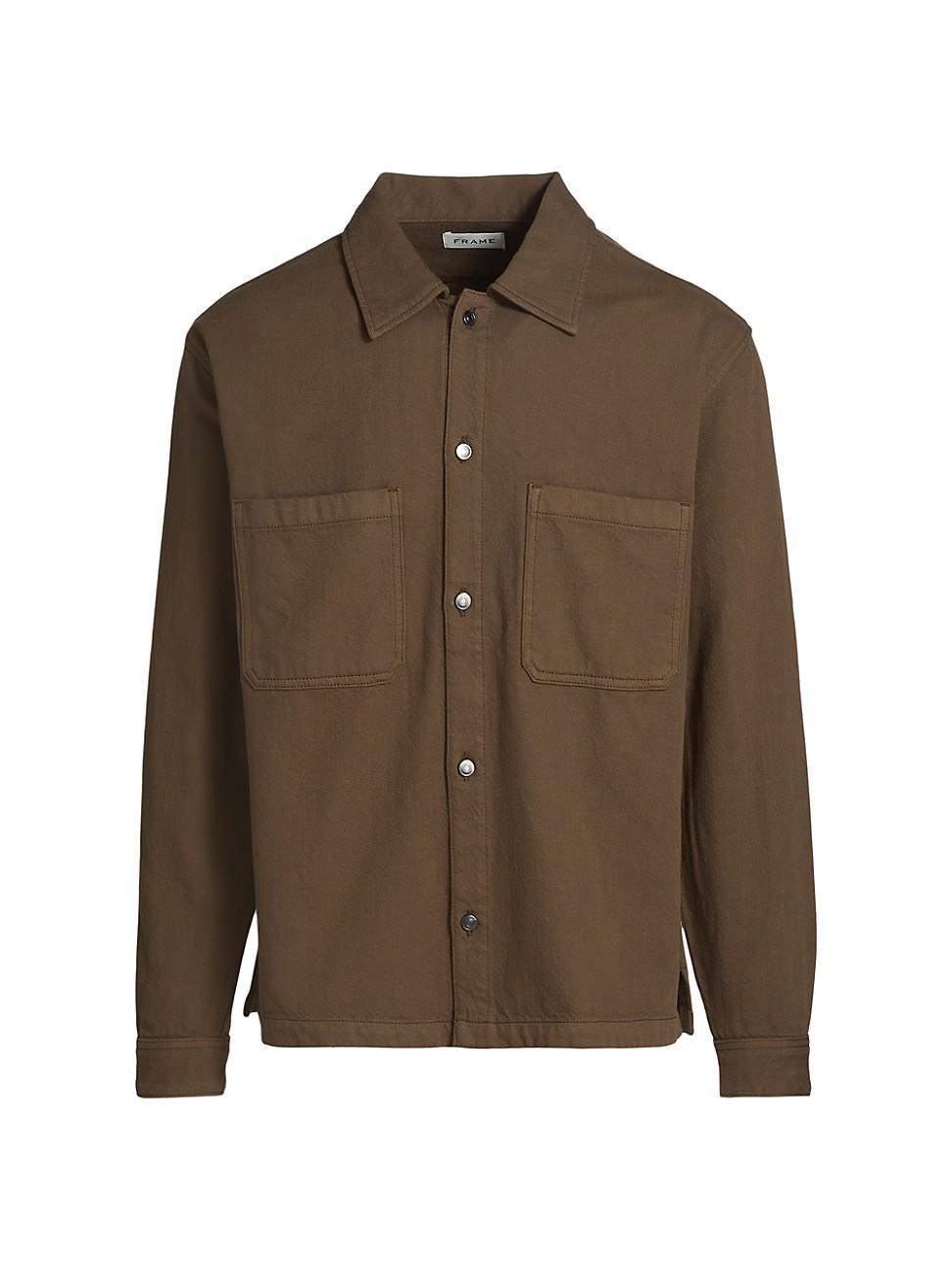 Mens Textured Terry Double Pocket Relaxed Shirt Product Image