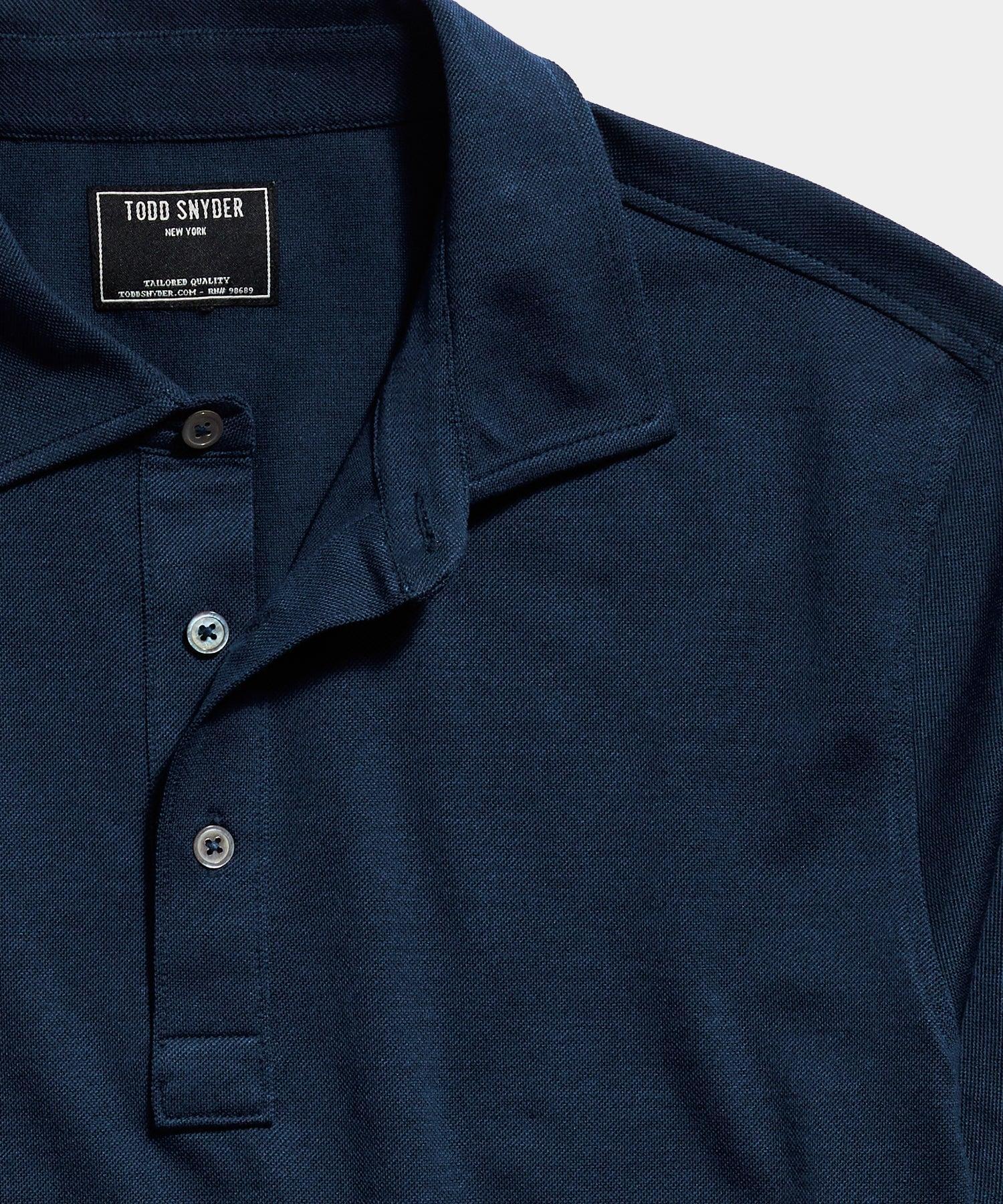 Fine Pique Polo in Navy Product Image