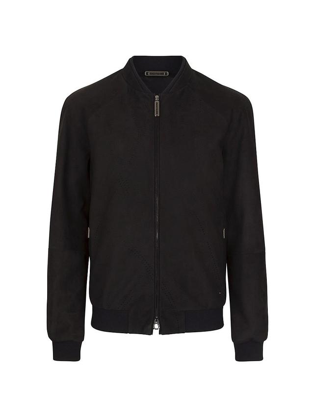 Mens Calfskin Leather Blouson Jacket Product Image