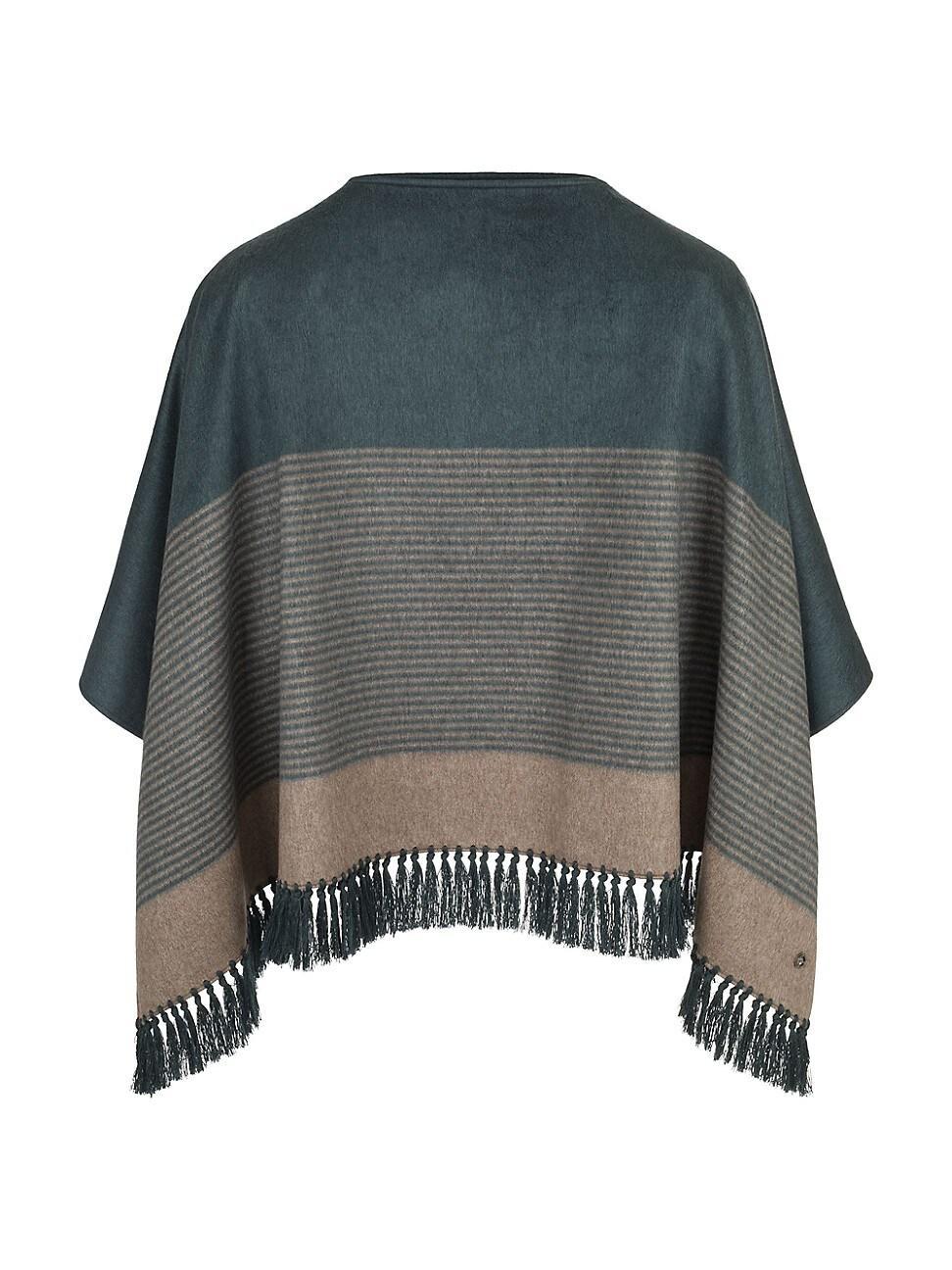 Mens Silk and Cashmere Poncho Product Image