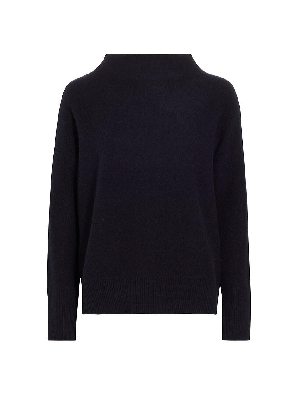 Vince Boiled Funnel Neck Pullover (Heather Tide Stone) Women's Clothing Product Image