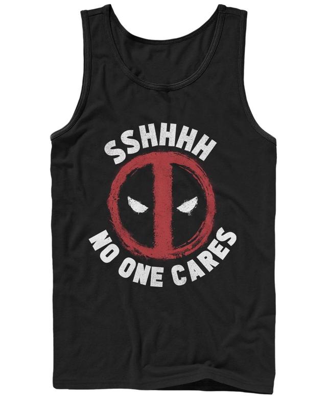 Mens Marvel Deadpool No One Cares Graphic Tank Top Product Image