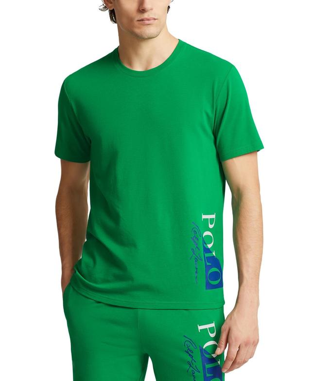 Polo Ralph Lauren Mens Exclusive Logo Crewneck Sleep Shirt - CADMIUM/WHITE Product Image