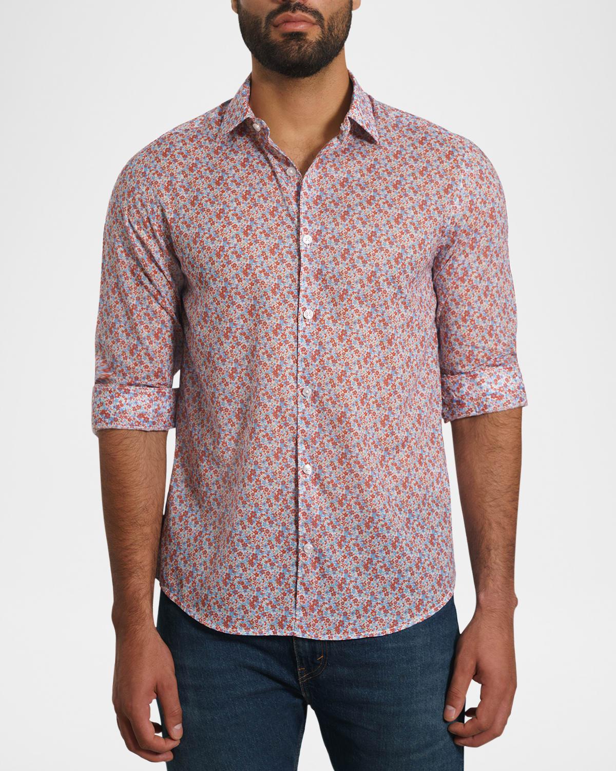 Mens Floral Sport Shirt Product Image