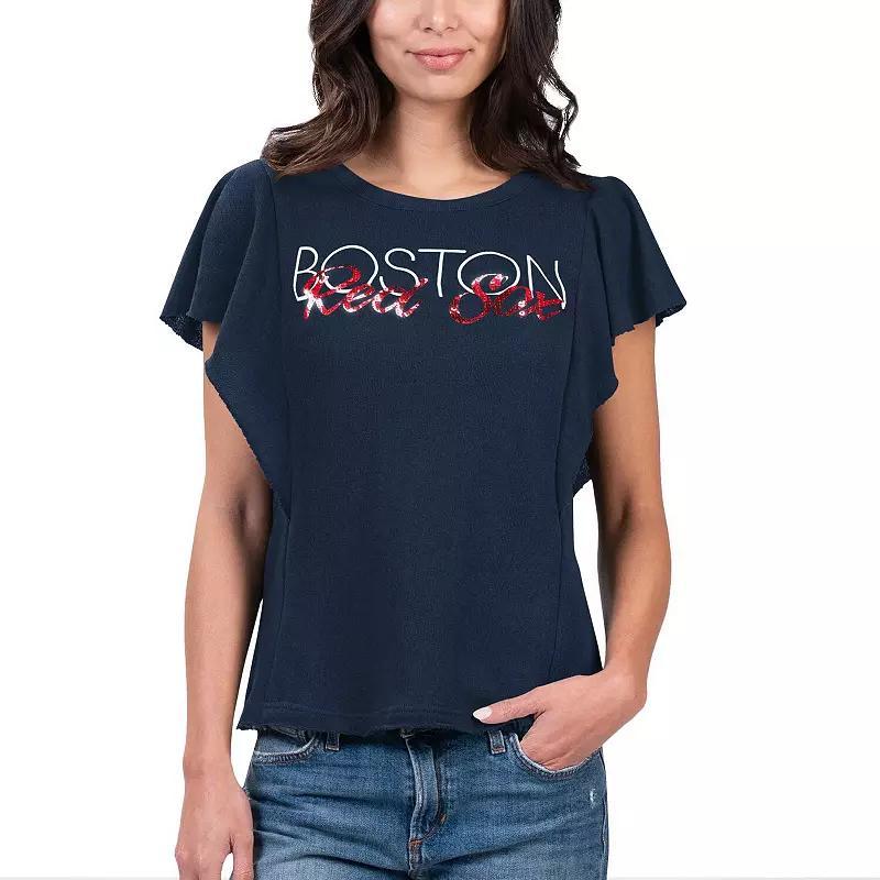 Womens G-III 4Her by Carl Banks Boston Red Sox Crowd Wave T-Shirt Blue Product Image