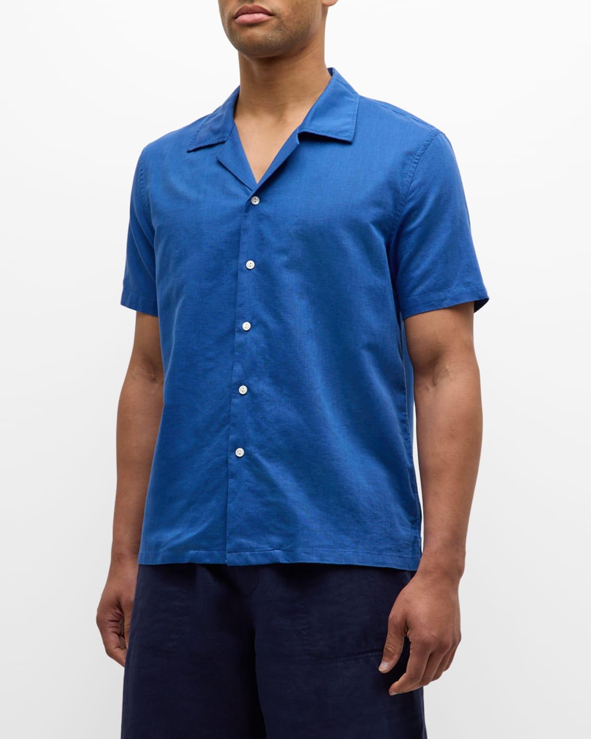 Mens Linen-Cotton Camp Shirt Product Image