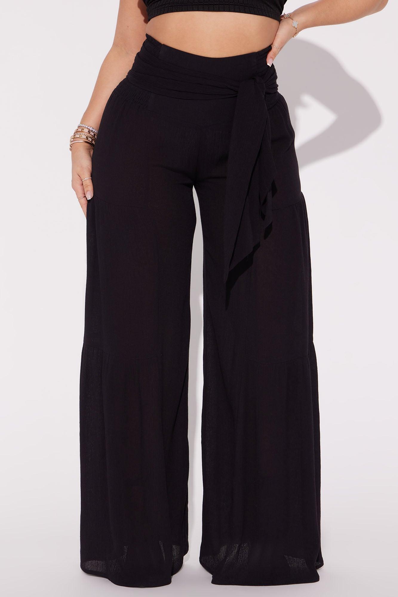 Somewhere Far Wide Leg Pant - Black Product Image