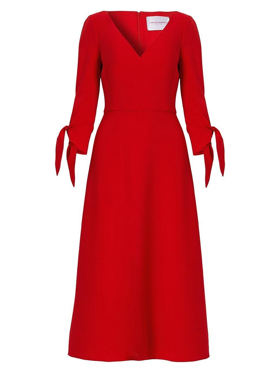 Womens Tie-Sleeve Midi-Dress product image