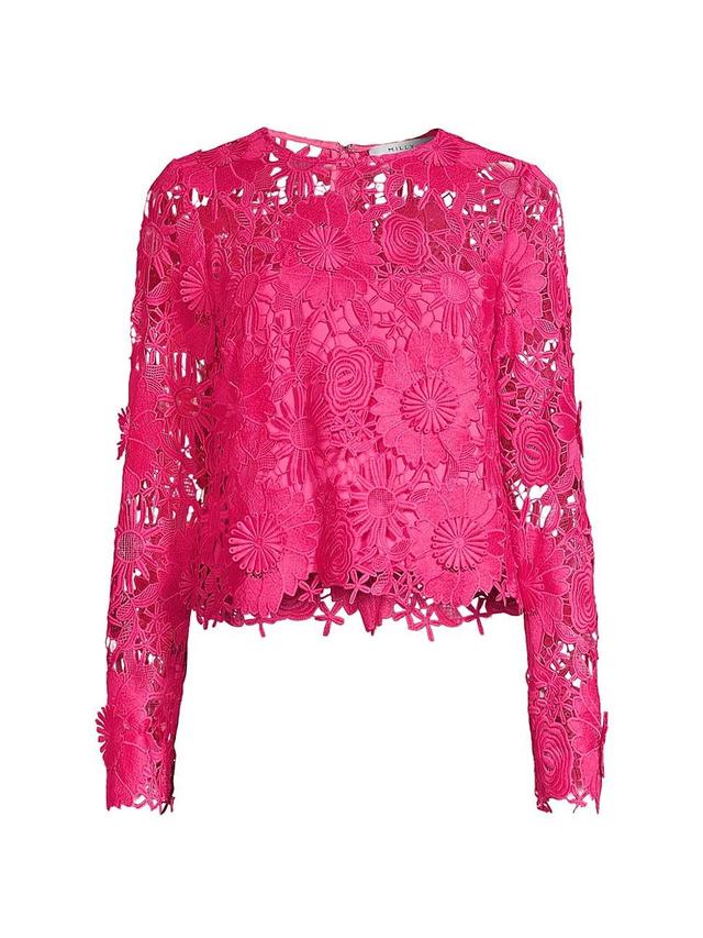 Womens Nori 3D Lace Long-Sleeve Top Product Image