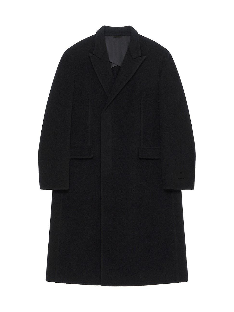 Mens Long Coat in Double Face Wool and Cashmere Product Image