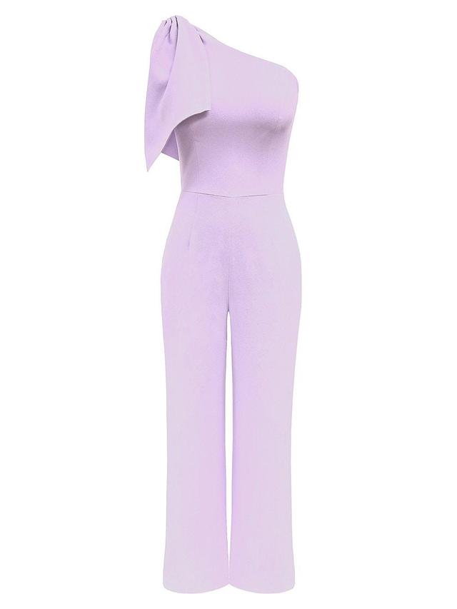 Womens Tiffany Asymmetric Stretch Crepe Wide-Leg Jumpsuit Product Image