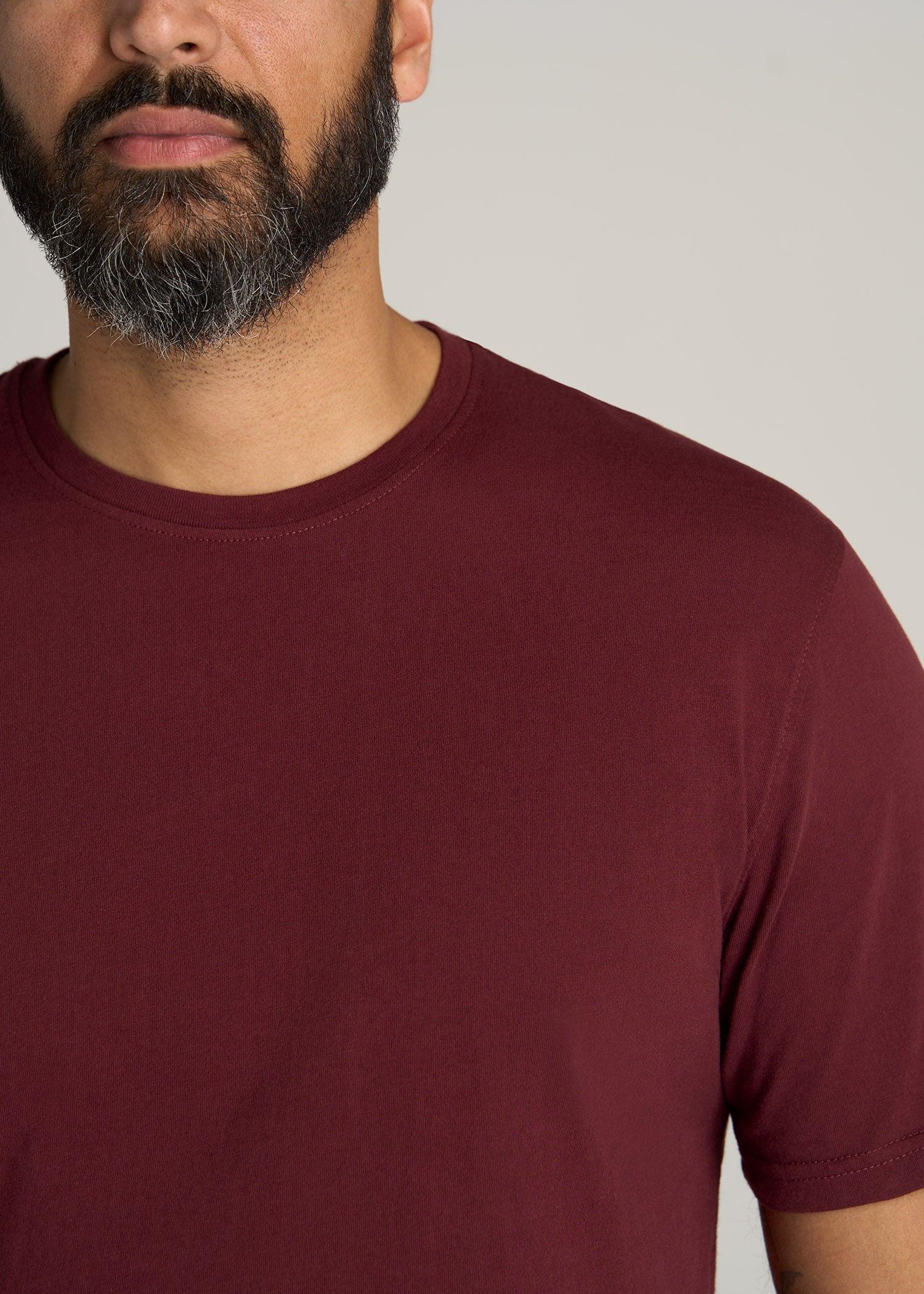 LJ&S Men's Tall REGULAR-FIT Crew Neck Tee in Sumac Red Male Product Image