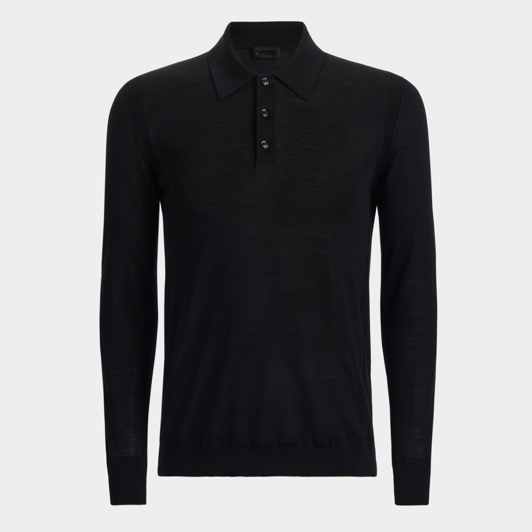 FINE MERINO WOOL SWEATER POLO Product Image