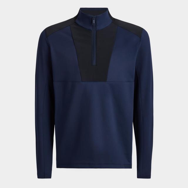 DOUBLE KNIT BRUSHED BACK SCUBA QUARTER ZIP PULLOVER Product Image