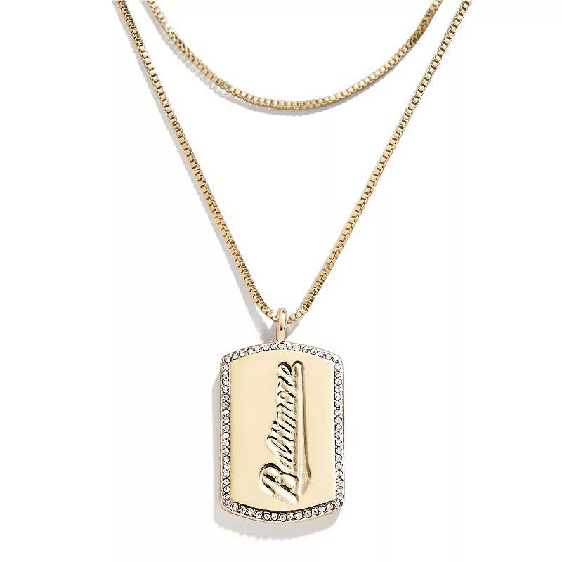 Womens Wear by Erin Andrews x BaubleBar Baltimore Orioles Dog Tag Necklace Product Image