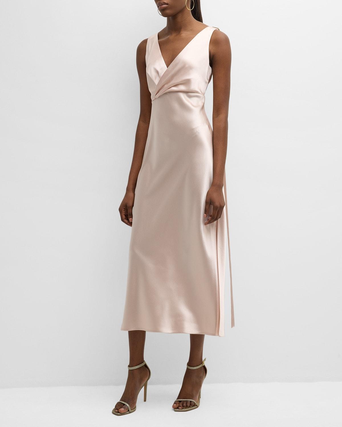 Jason Wu Collection Crepe Back Satin Midi Cocktail Dress Product Image