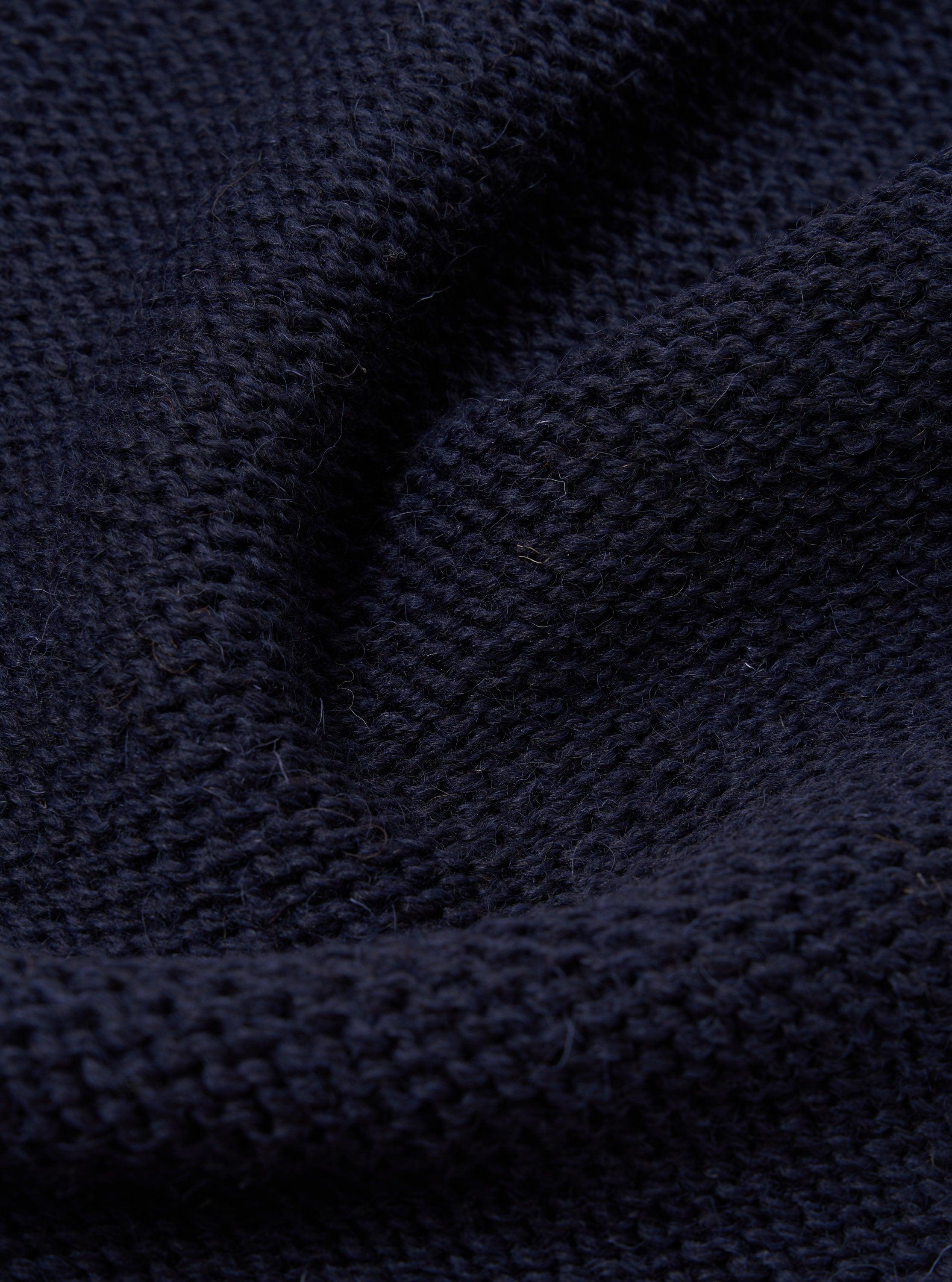 Universal Works Wool Scarf in Navy/Ecru British Wool Product Image