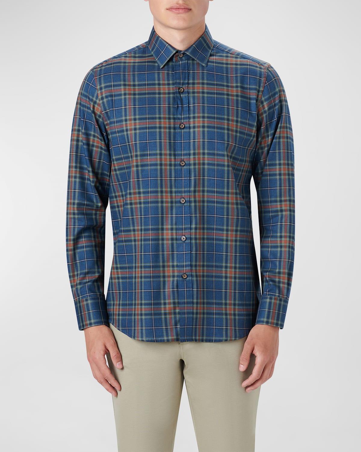 Mens Julian Shaped Plaid Sport Shirt Product Image