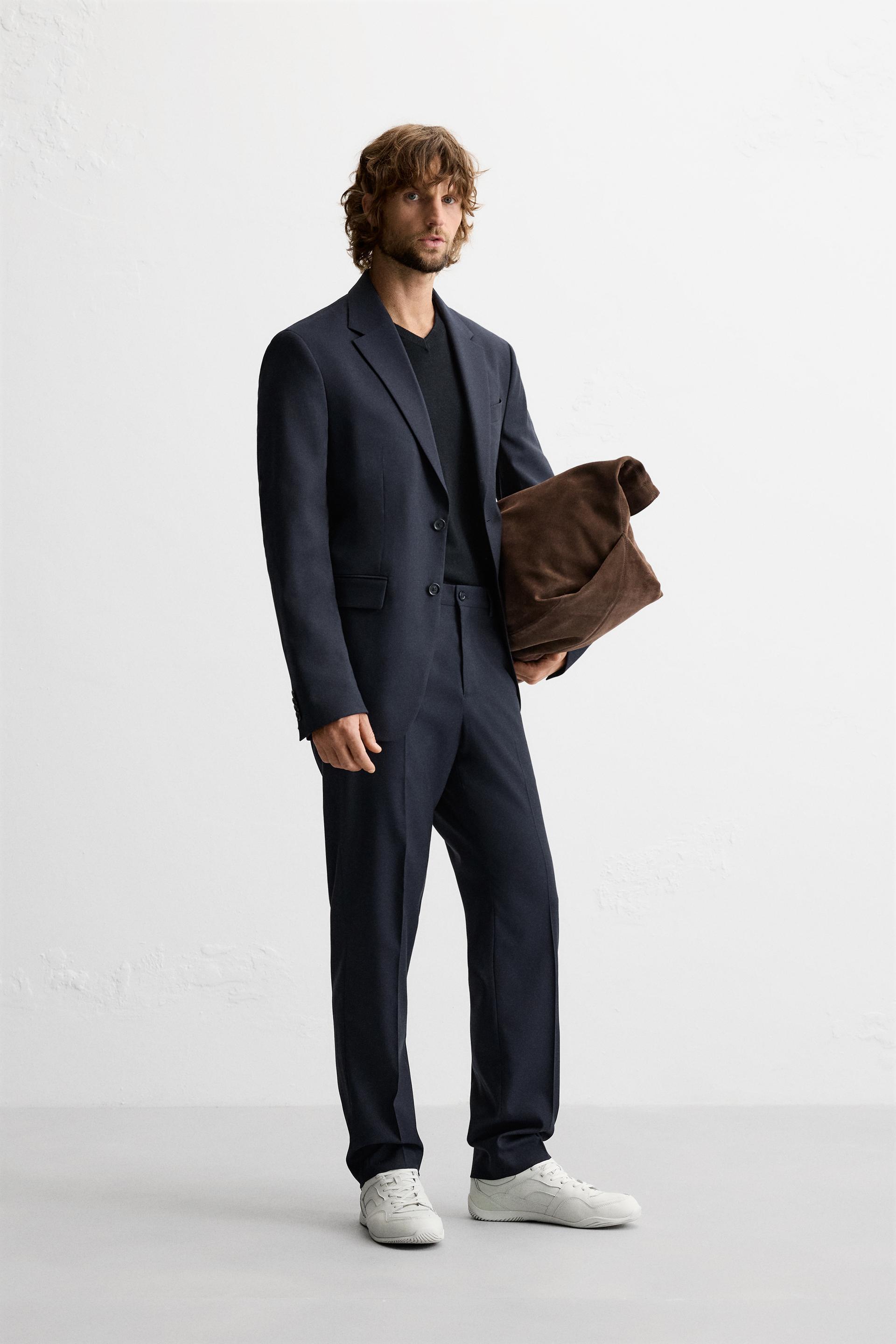 TEXTURED SUIT PANTS Product Image