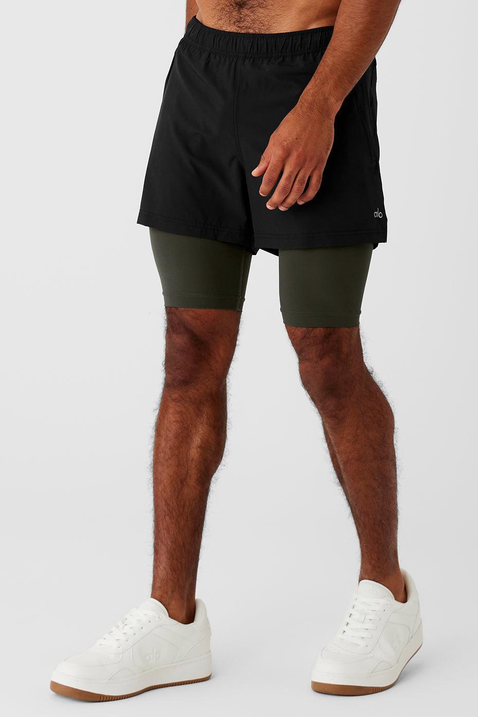 5" Revival 2-in-1 Short - Black/Stealth Green Male Product Image