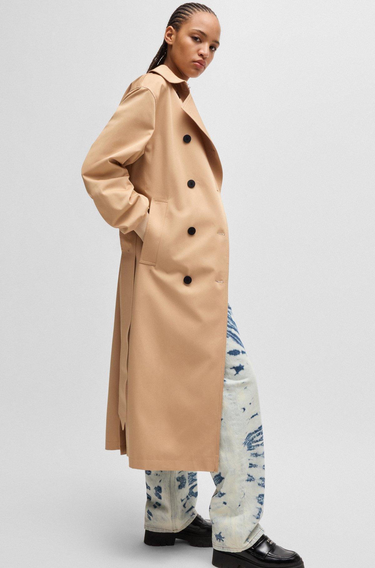 Oversize-fit cotton trench coat Product Image