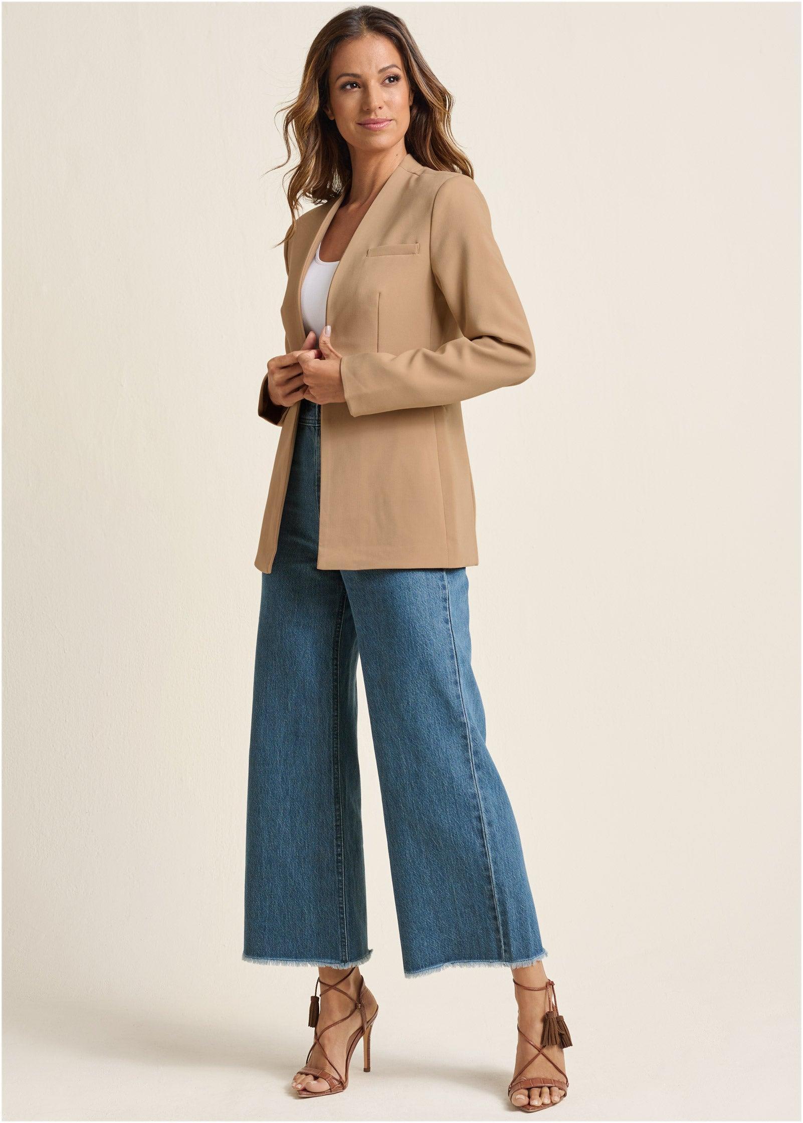 Structured Blazer  - Sand Product Image