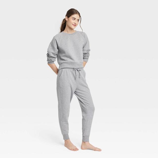 Women's Fleece Lounge Jogger Pants - Colsie™ Gray S Product Image