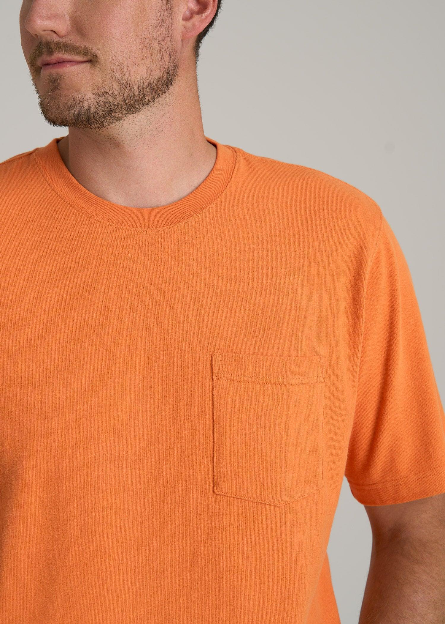 LJ&S Workwear Pocket T-Shirt for Tall Men in Marmalade Product Image