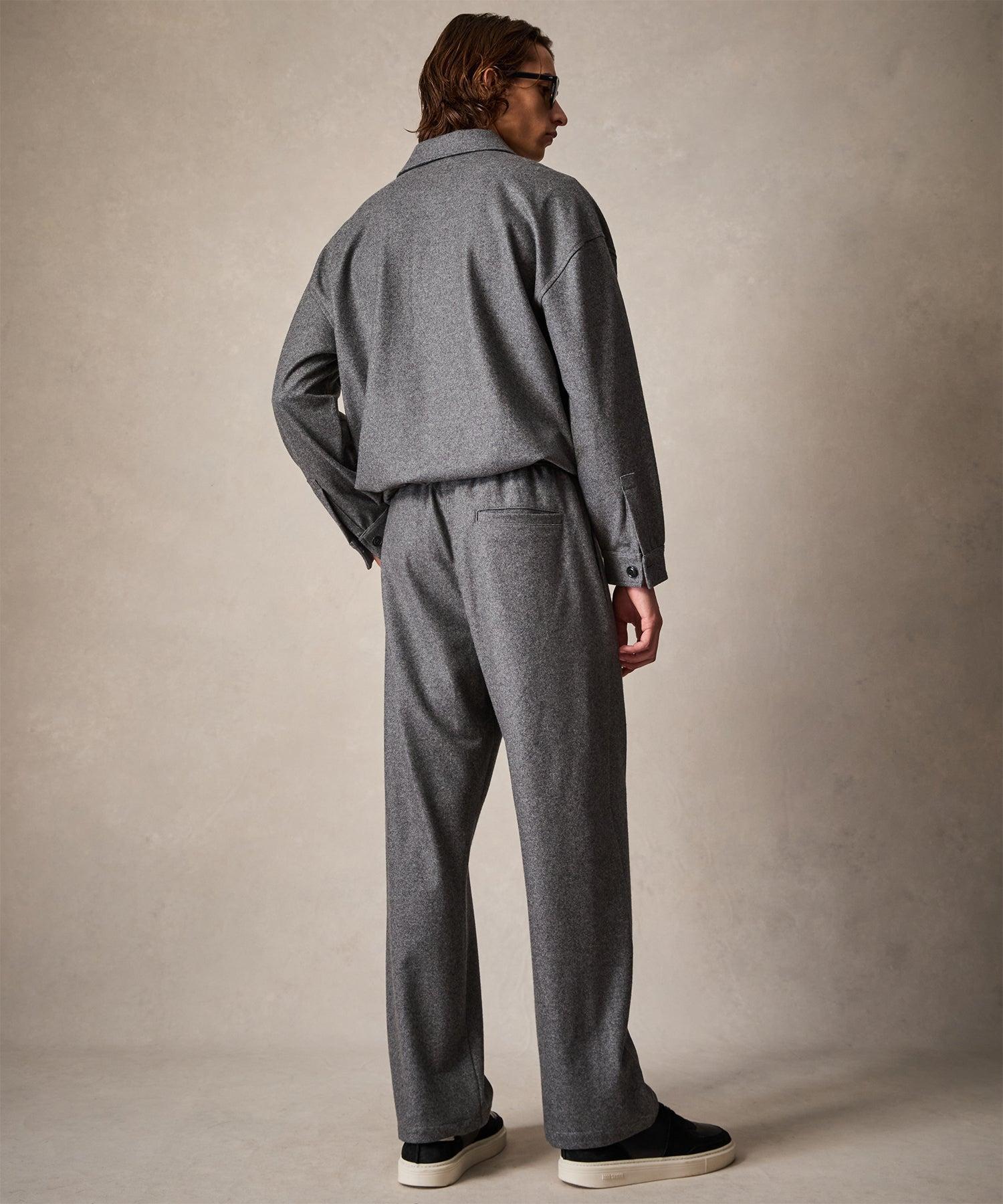 Knit Cashmere Pintuck Pant in Charcoal Product Image