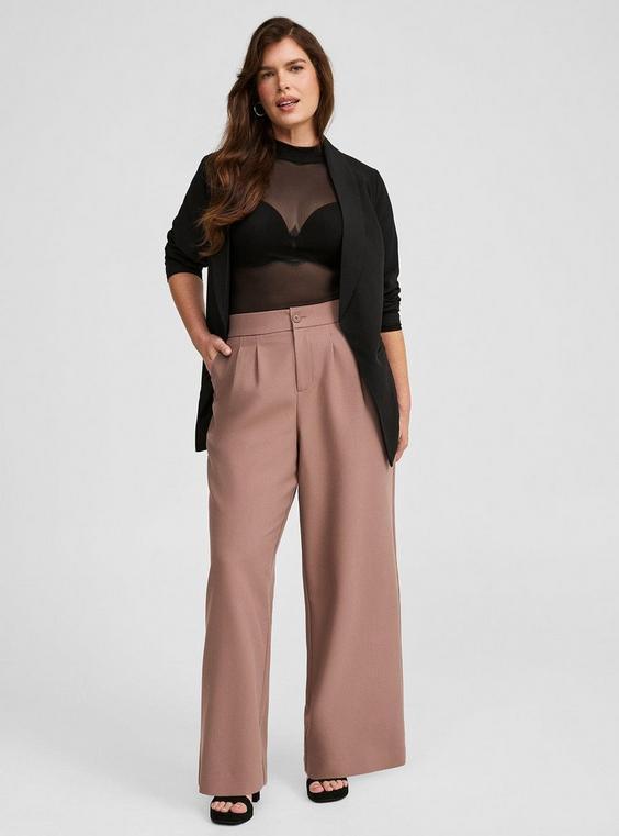 High-Rise Wide-Leg Tailored Twill Wide Waist Wide Leg Pant Product Image