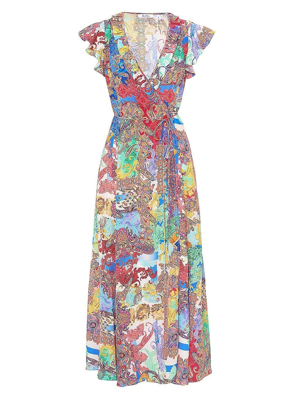 Womens Lucia Paisley Wrap Dress Product Image