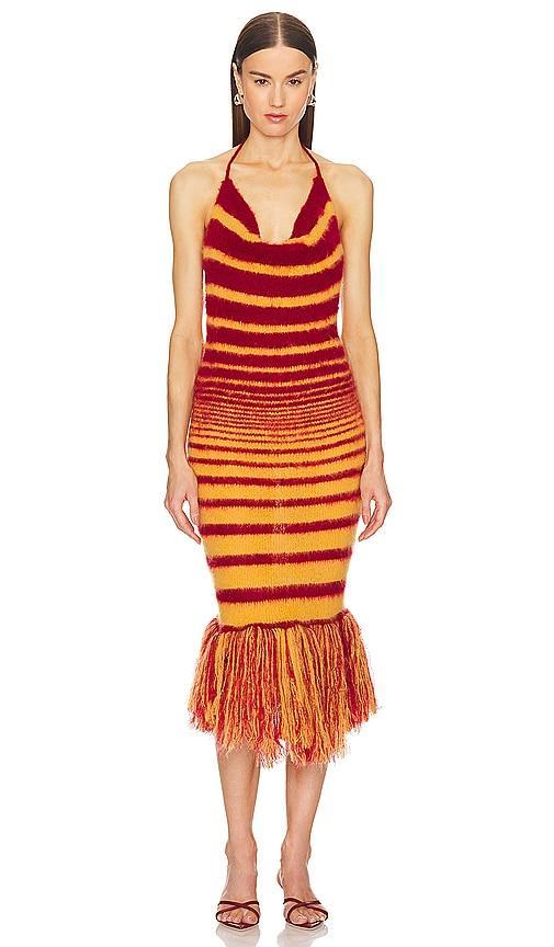 Halter Fringe Dress Product Image