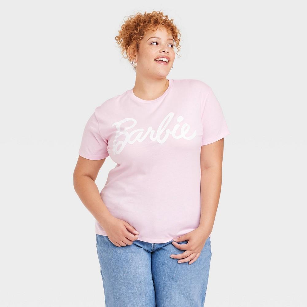 Womens Barbie Logo Classic Short Sleeve Graphic T-Shirt Product Image