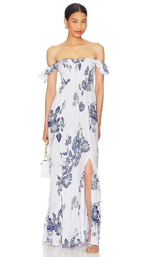 Tiare Hawaii Hollie Maxi Dress in White. - size S/M (also in M/L) Product Image