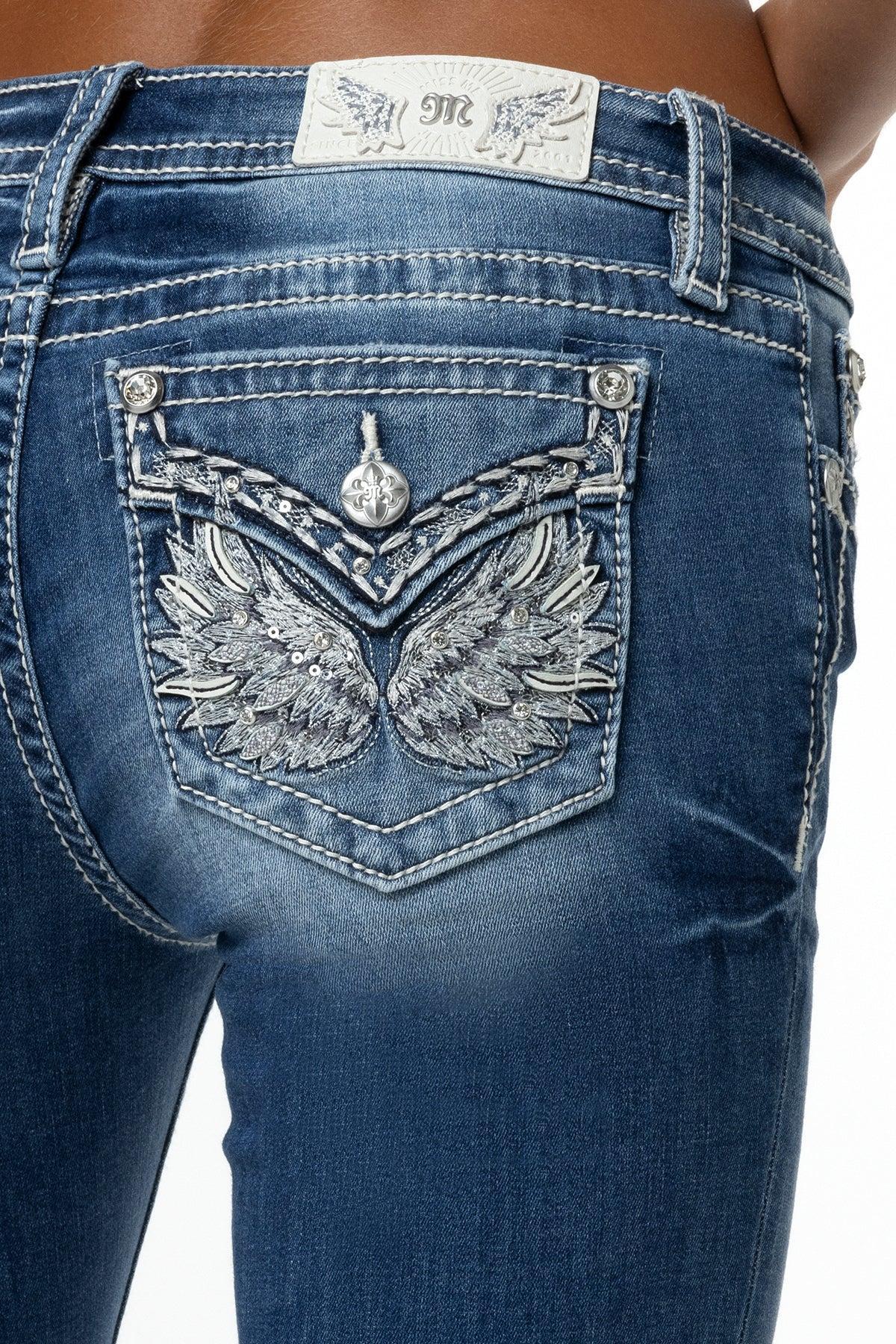 Evangelline Stitch Bootcut Jeans Product Image