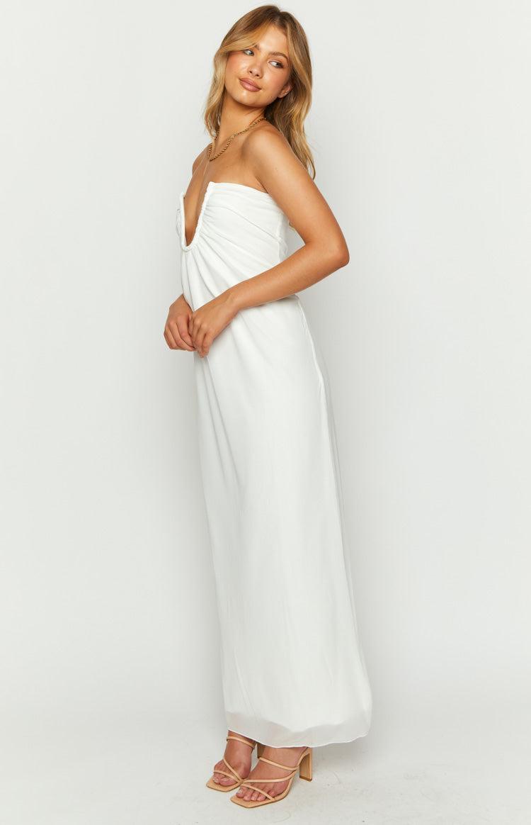 Braelyn White Strapless Maxi Dress Product Image