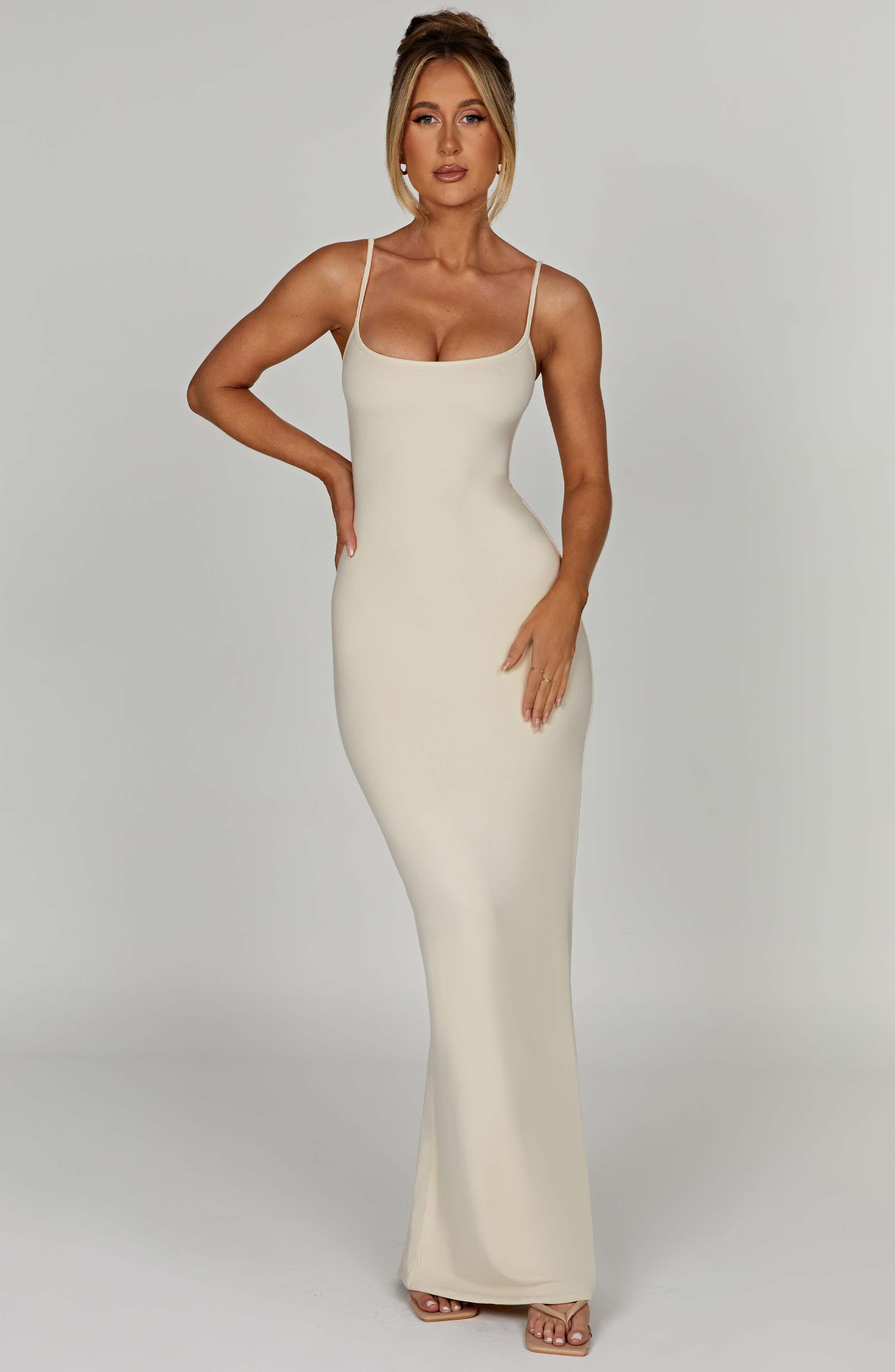 Saskia Maxi Dress - Cream Product Image