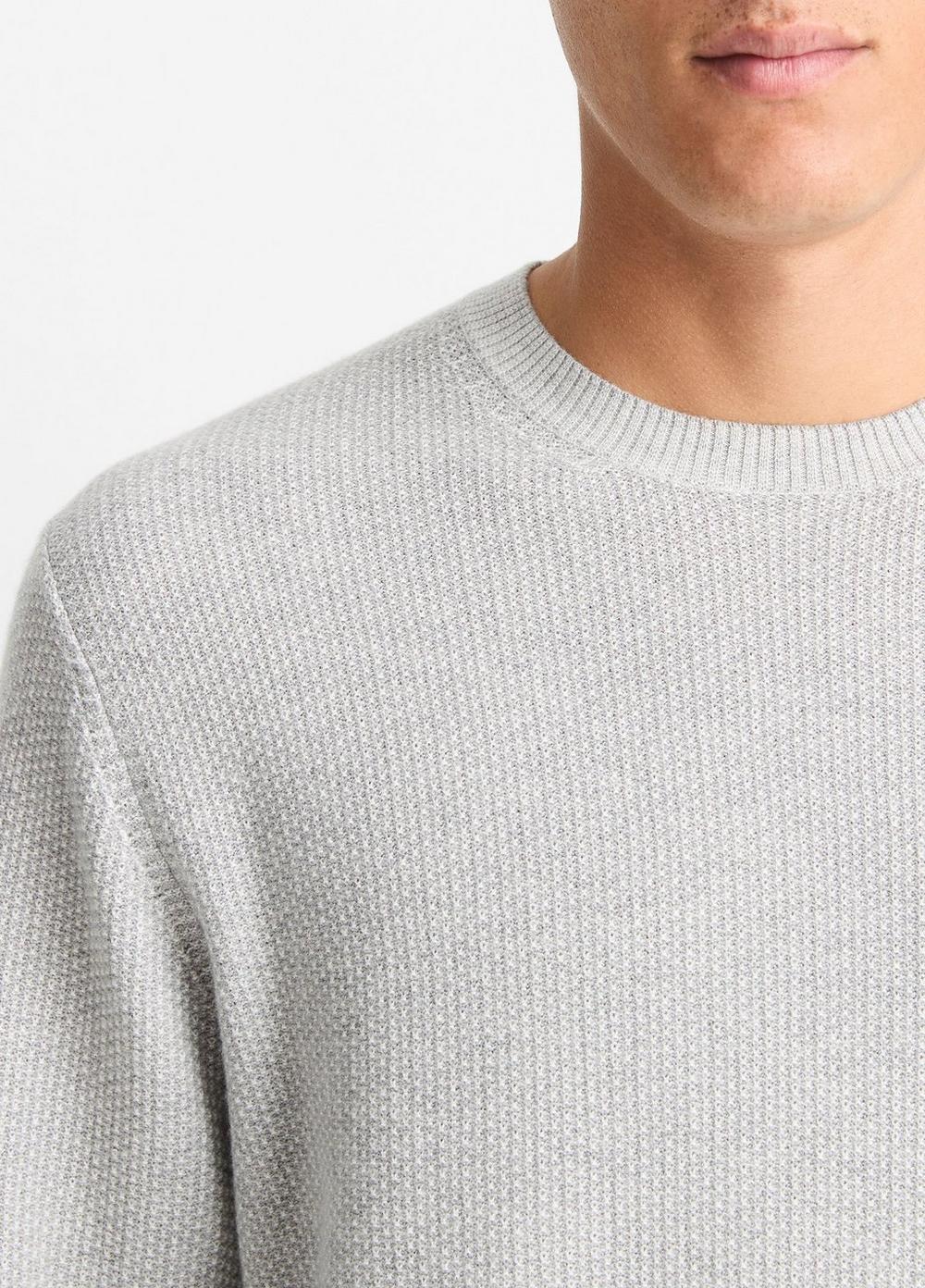 Mens Geo Jacquard Long-Sleeve Crewneck Sweater Product Image