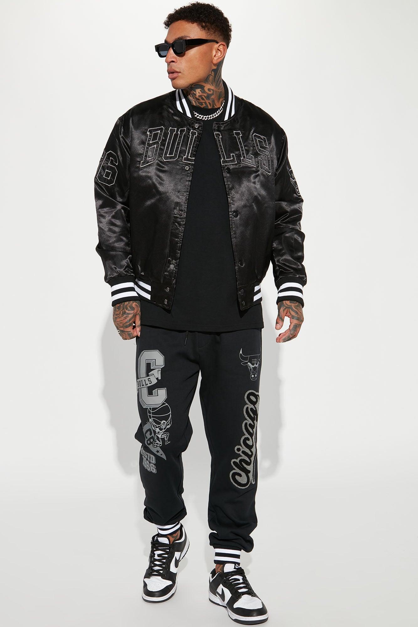 Bulls Out Varsity Jacket - Black Product Image