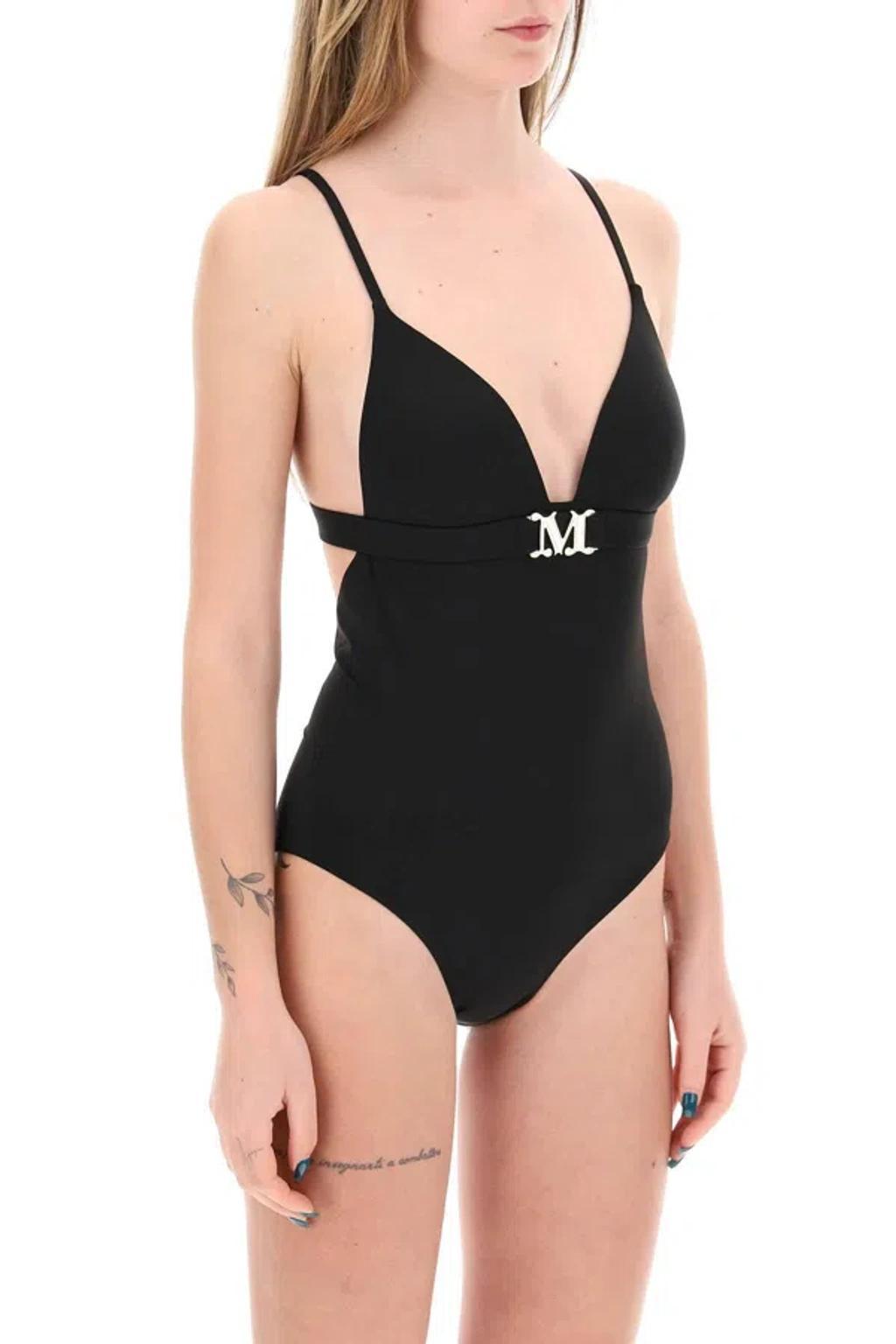 One-piece Swimsuit With Cup In Black Product Image