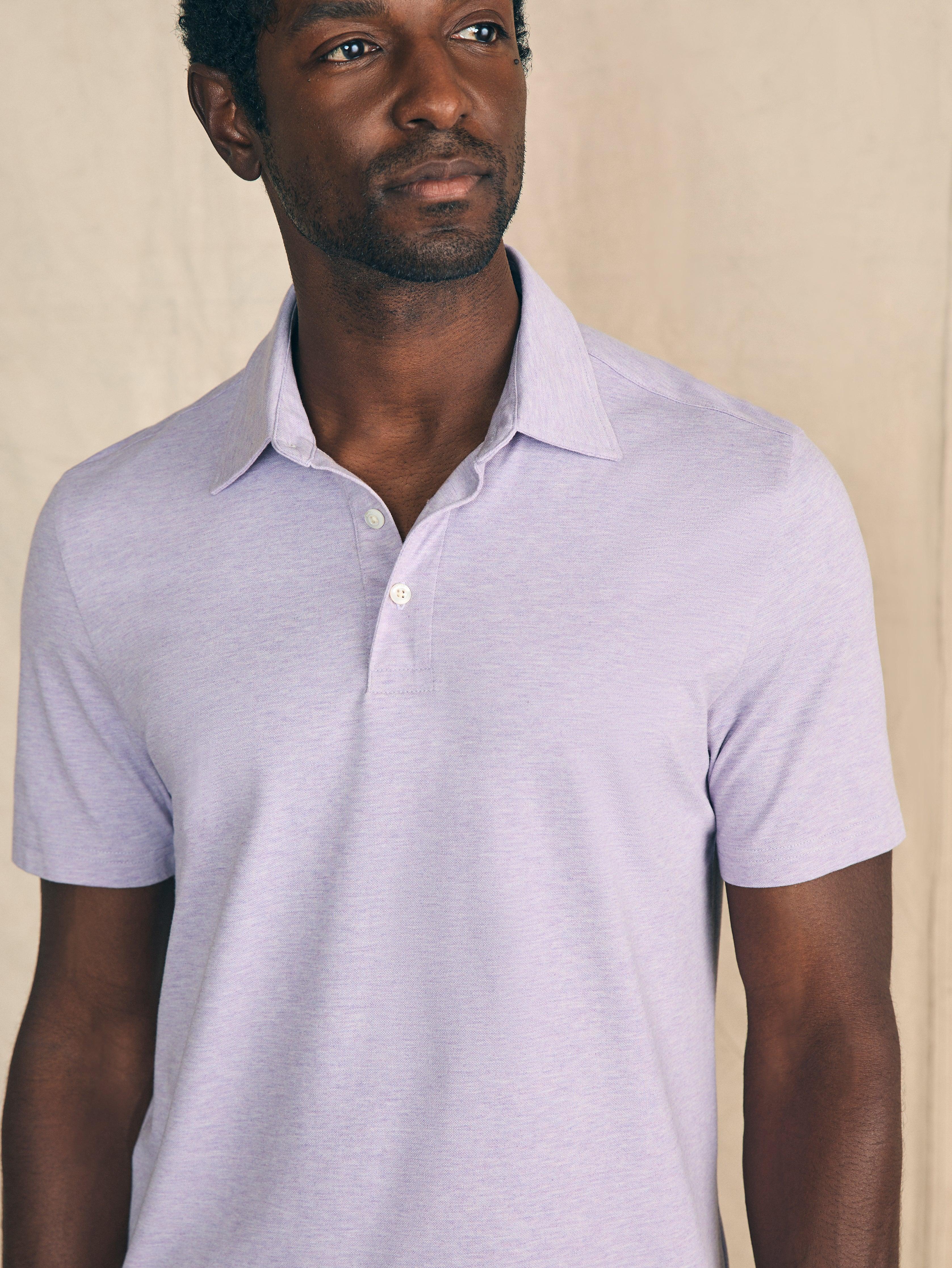 Movement™ Short-Sleeve Pique Polo Shirt - Faded Lilac Heather Male Product Image