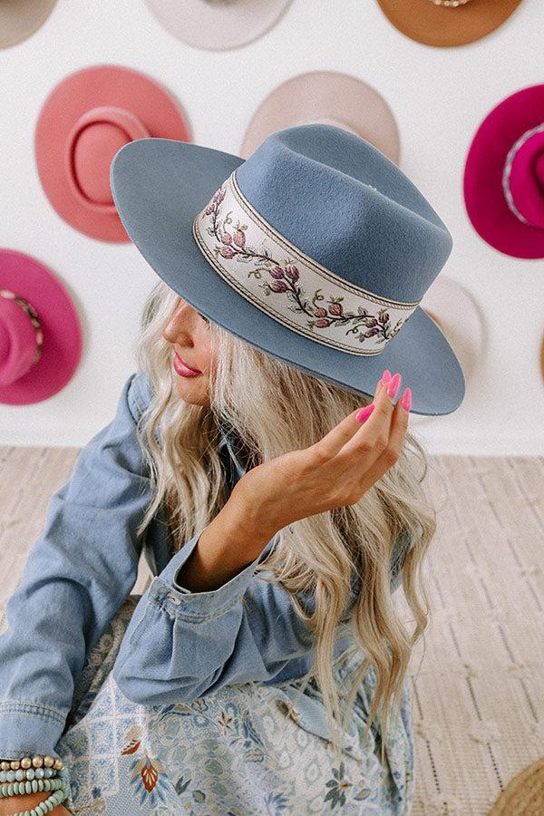 Pure Delight Wool Fedora in Light Teal Product Image