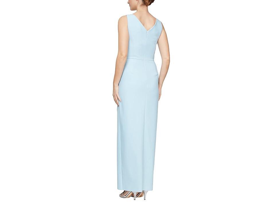 Alex Evenings Slimming Long Side Ruched Dress with Cascade Ruffle Skirt (Light ) Women's Jumpsuit & Rompers One Piece Product Image